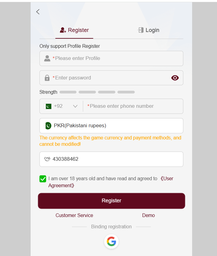 LuckPub Game Registeration